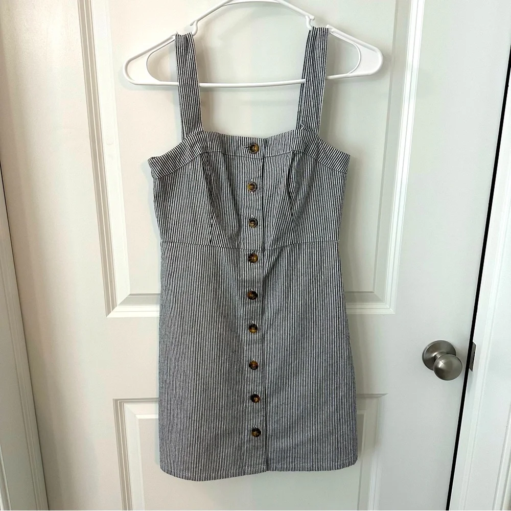 Hollister Button Front Striped Dress - Picture 1 of 4